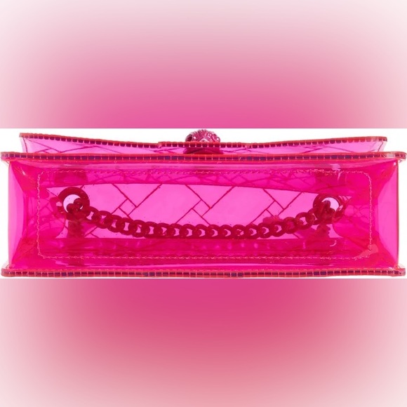 Kurt Geiger London Medium Kensington Pink Vinyl Convertible Shoulder Bag - Picture 8 of 10